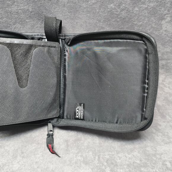 ICON Black CD Carrying Case Holds 32 DVD CD Music Movies & Inserts - Picture 6 of 9
